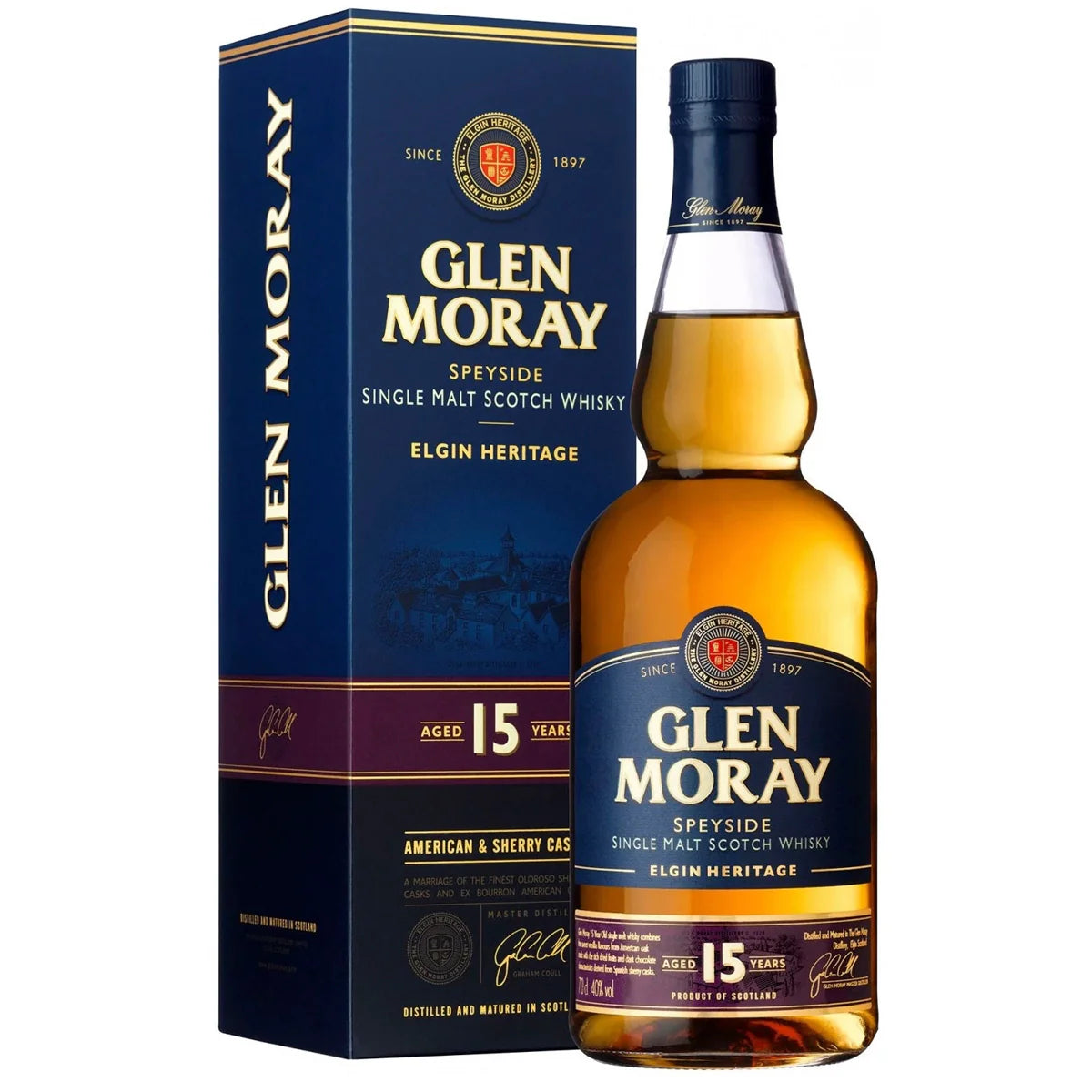 WHISKY SINGLE MALT GLEN MORAY 15 AÑOS