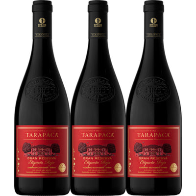 PACK 3 BOTELLAS TARAPACA ETIQUETA ROJA