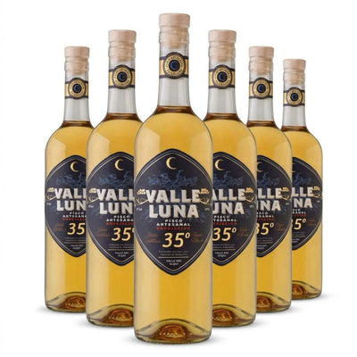 PACK 6 BOTELLAS PISCO VALLE LUNA ENVEJECIDO 35°
